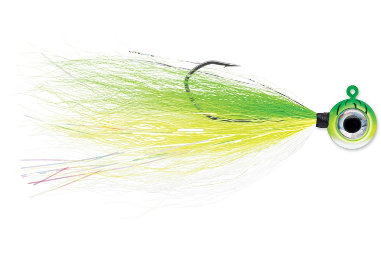 VMC Moontail Jig - 1/4oz Green Fire UV 2pk