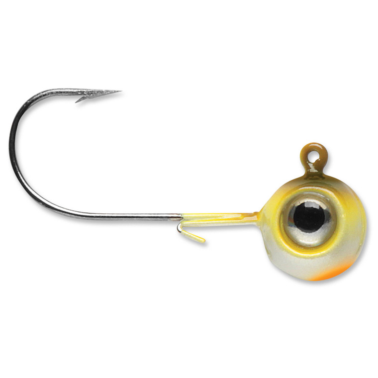 VMC Neon Moon Eye Jighead - 3/8oz Yellow Perch 4pk