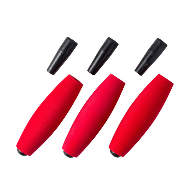Whisker Peg Floats - Cigar 3'' Red 2pk