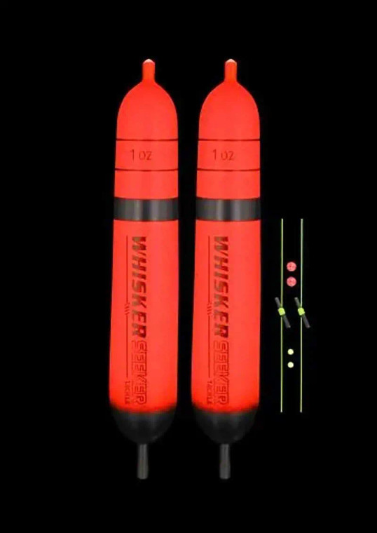 Whisker Seeker EVA Float - Pole 1oz 7.5'' Blaze Org 2pk