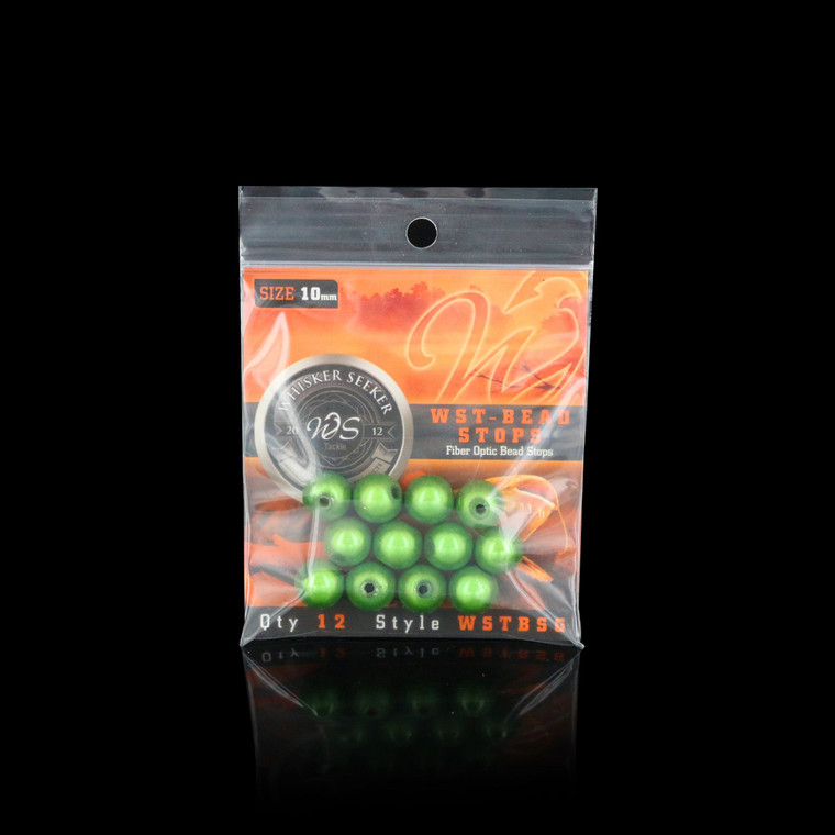 Whisker Sinker SlideBeadStop - Green 12pk