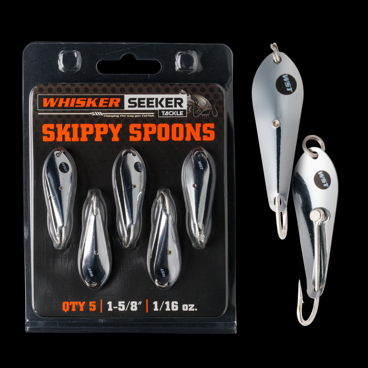 Whisker Skippy Spoons - 1/16oz 1.625'' Chrome