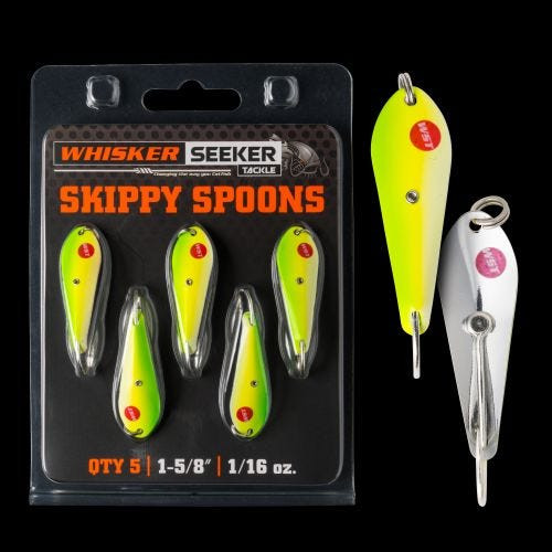 Whisker Skippy Spoons - 1/16oz 1.625'' Cht Chrome