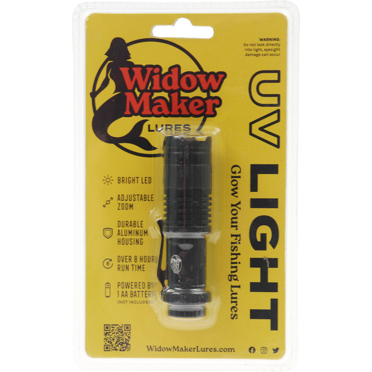 WidowMaker UV Flashlight - Black 1AA
