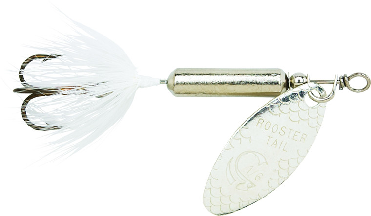 Yakima Rooster Tail - 1/4oz Swg;Chrome White Tail