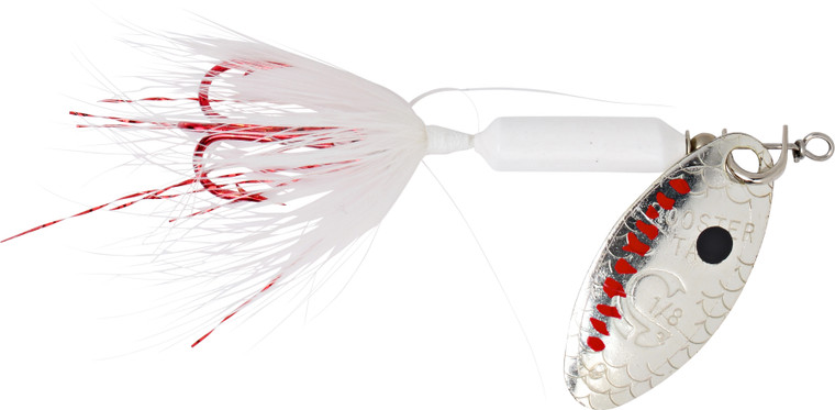 Yakima Rooster Tail Red Hook - 1/8oz; Snow