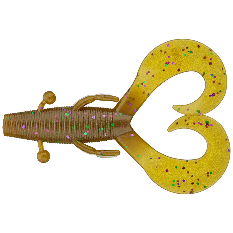 Yamamoto Cowboy - 3.75'' GP/Lg Grn&Prp Flk 7pk