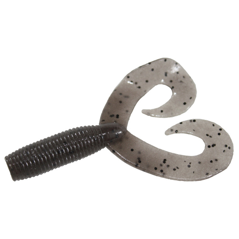 Yamamoto Double Tail Grub - 5'' Cinnamon/Lg Blk Flk 20pk