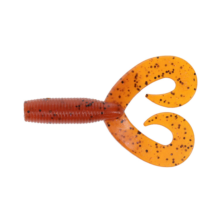 Yamamoto Double Tail Grub - 5'' Fire Craw 20pk