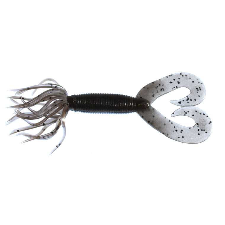 Yamamoto DT Hula Grub - 5'' Cinnamon/Lg Blk Flk 10pk