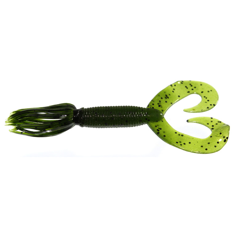 Yamamoto DT Hula Grub - 5'' Wtml/Large Blk Flk 10pk