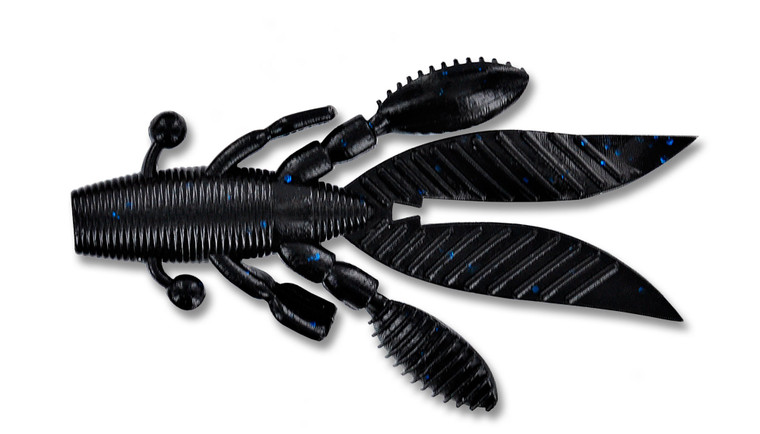 Yamamoto Flappin' Hog - 4.5'' Blk/Large Bl Flake 5pk