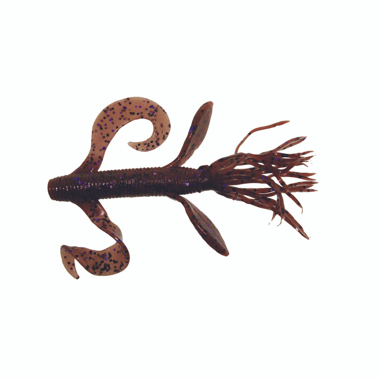 Yamamoto Kreature - 4'' Cnmn Brn/Blk&Prp Flk 7pk