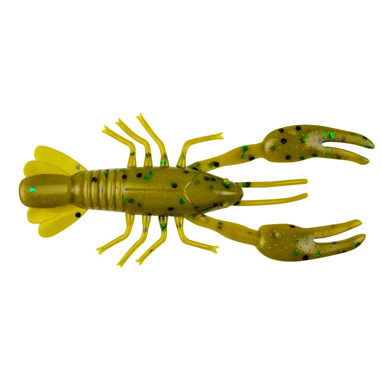 Yum Ned Craw - 2'' Amber Green Flake 8pk
