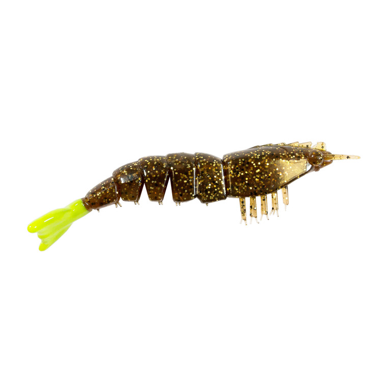 Z Man SW EZ ShrimpZ UnRigged - 3.5'' Rootbeer/Cht Tail 4pk
