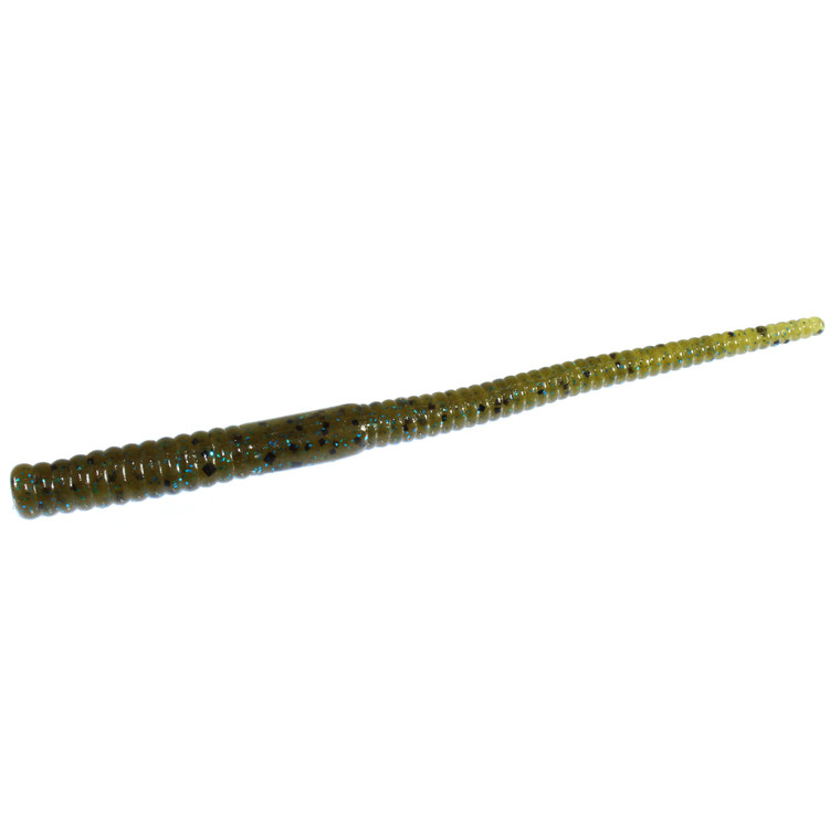 Zoom Shakey Head Worm 5'' - Green Pumpkin Blue 20pk