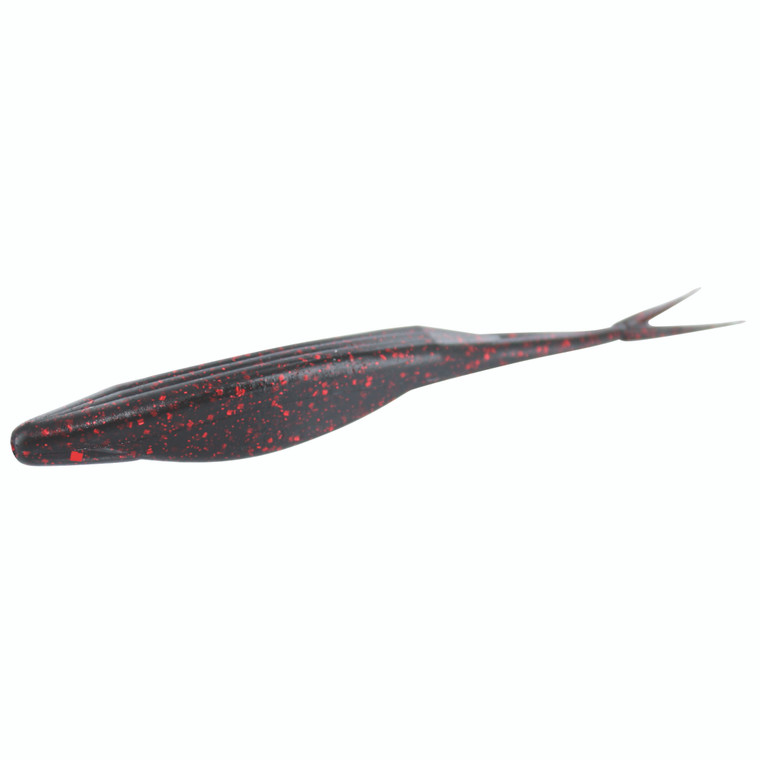 Zoom Super Fluke 5'' - Black Red Glitter 10pk
