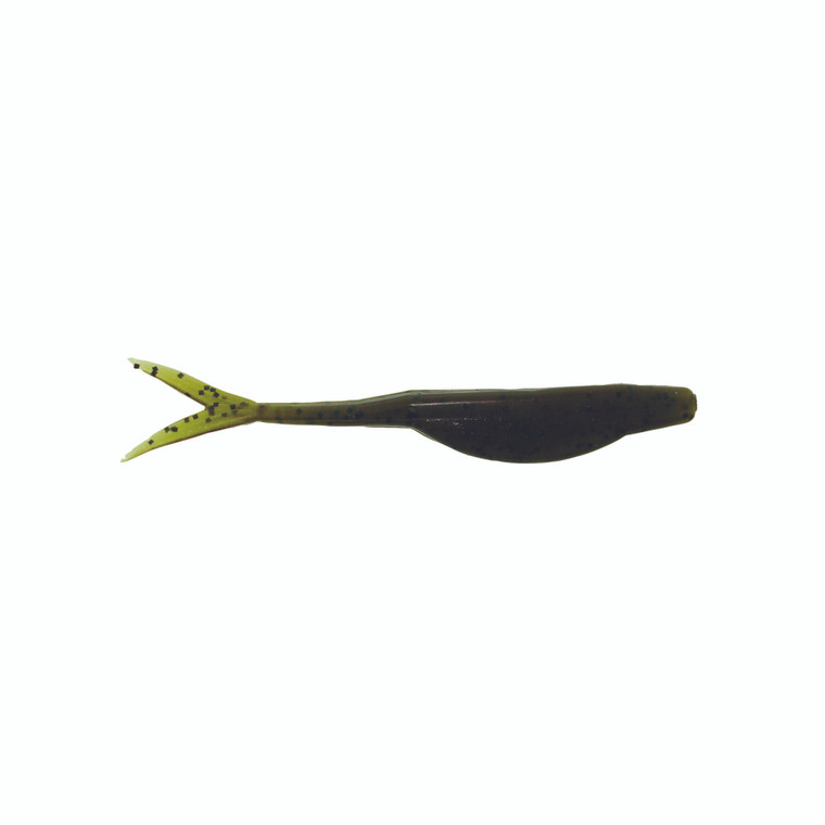 Zoom Super Fluke Jr 4'' - Green Pumpkin 10pk