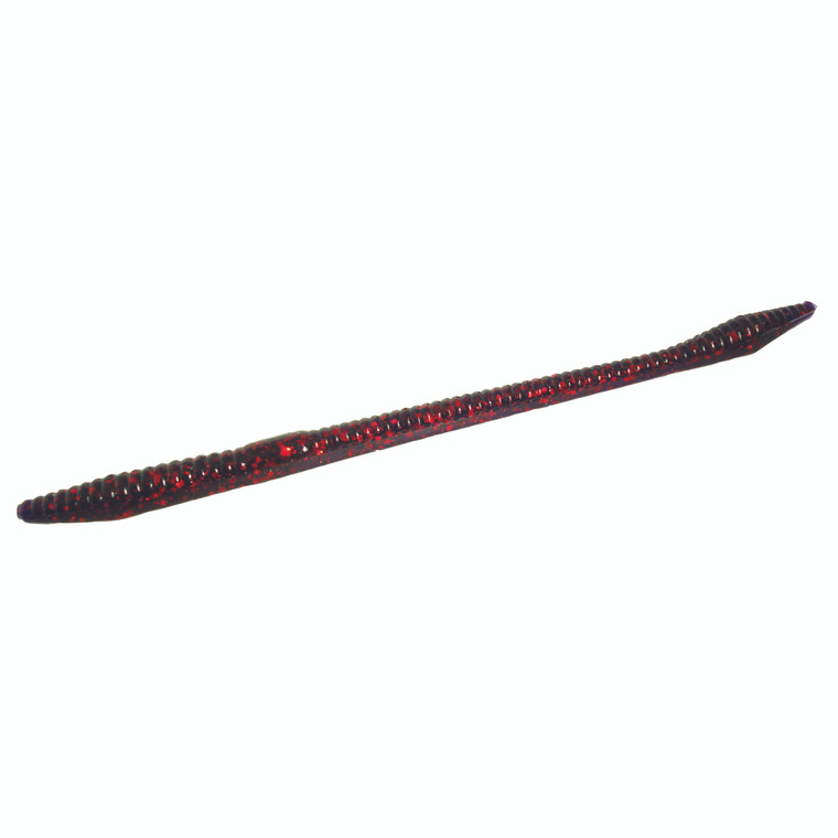 Zoom Trick Worm 6.5'' - Grape Red Glitter 20pk