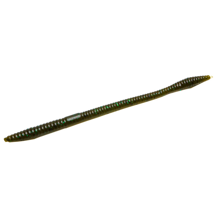 Zoom Trick Worm 6.5'' - Green Pumpkin Green 20pk
