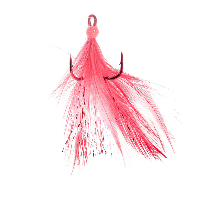 Mustad Dressed Treble - Red Hook/Red Grizzly Feather - 102RR-2-2U
