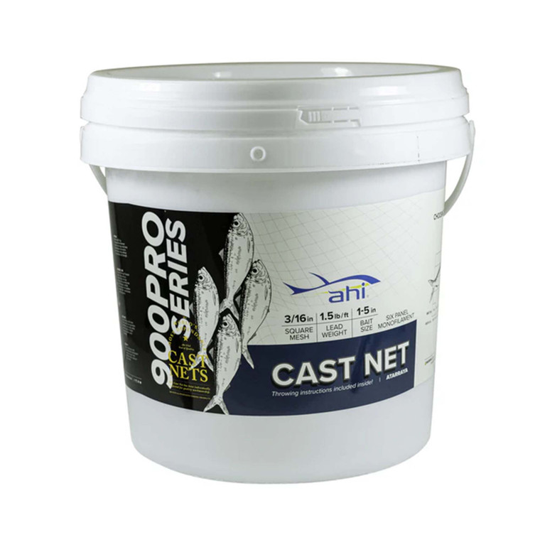 Ahi 900 Pro 6 Panel Cast Net - Clear Mono Net - CN908
