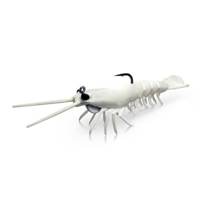 Savage Gear - Manic Shrimp RTF V2 - 3.5'' White 2pk - SDMSRF3.5INSS-WHT