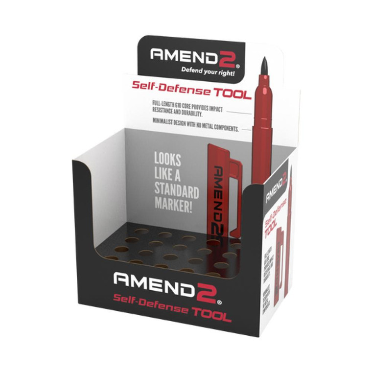 Amend2 G10 Red Reinforced Self-Defense Tool 24/ct Display - SDTOOLDISP