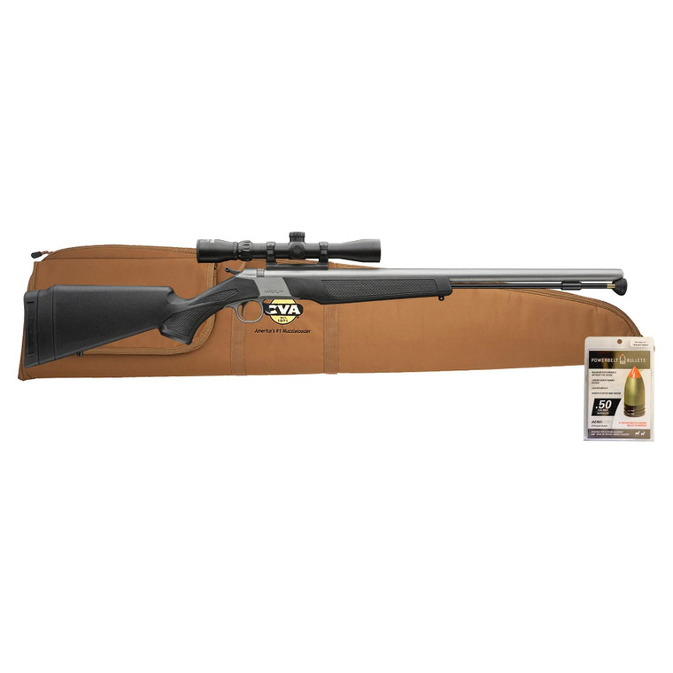CVA WOLF V2 Muzzleloader 50 CAL Stainless Steel Black KonusShot 3-9x32 - PR2117SSCP