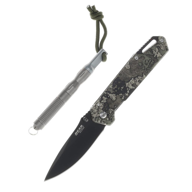 Bear & Son Edge Folding Knife 3" Drop Point Blade Truetimber Strata - 71834