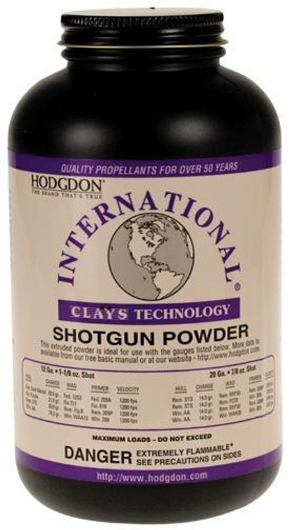 Hodgdon International Clays Hodgdon Clays Shotshell & Handgun Powder 4 lbs - INT4