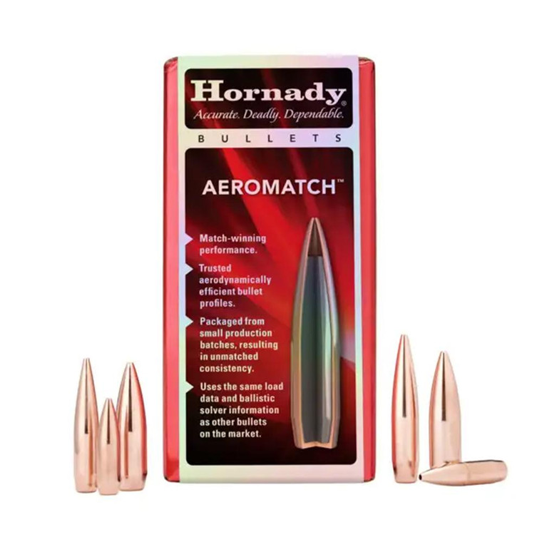 Hornady Aeromatch Rifle Bullets 6mm .243" 105 gr BT 100/rd - 24573