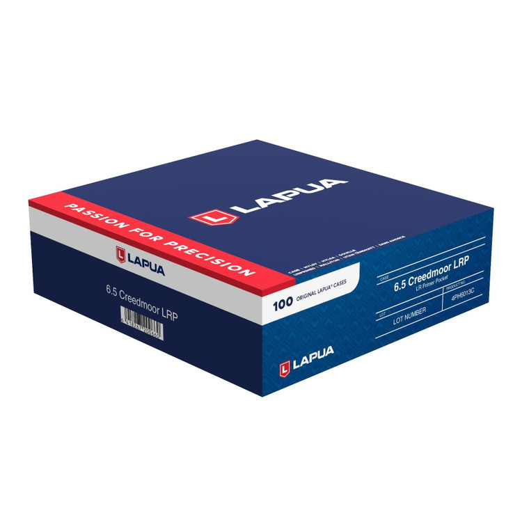 Lapua Brass Rifle Cartridge Cases 6.5 Creedmoor Large Rifle Primer Pocket 100/ct - 4PH6013C