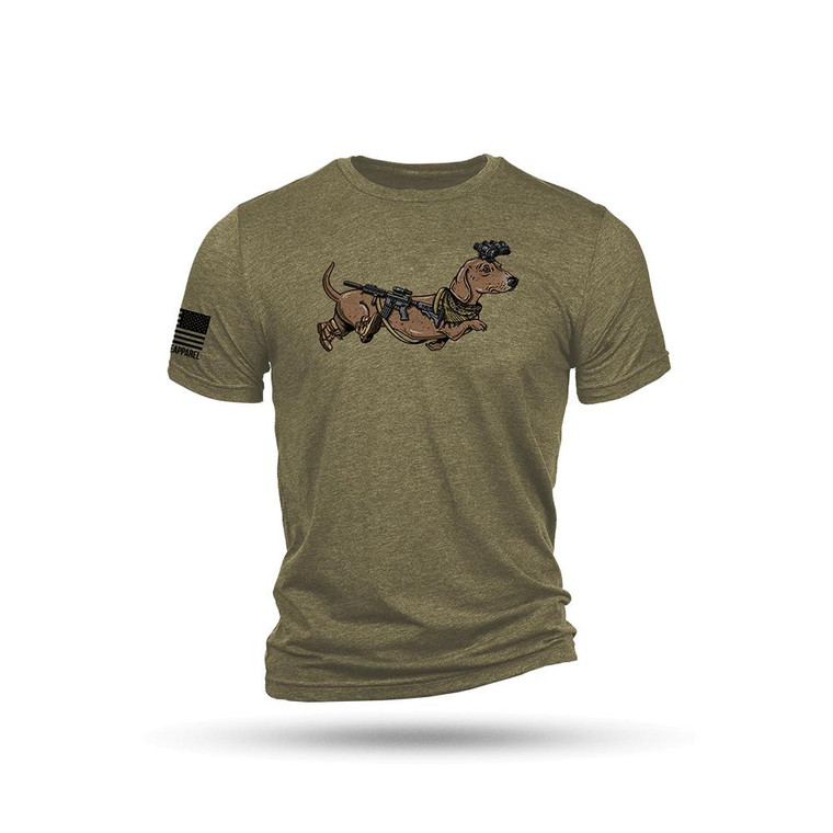 Nine Line Tactical Wiener Short Sleeve Shirt Olive Triblend L - TACWIENER-TSTRI-OLIVETRIBLEND-L