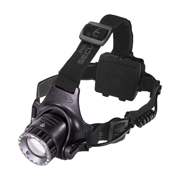 Police Security Flashlights Long Throw Headlamp 500 Lumens Black - 97745