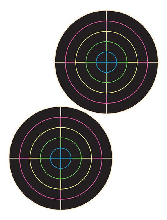 Pro-Shot 5" Multi-Color Bullseyes on 8.5" x 11" Tag Paper 10/ct - 5B-MC-10PK