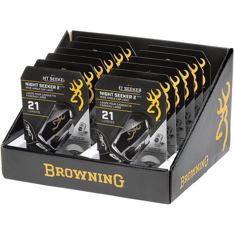 Browning Night Seeker 2 Wide Angle Cap Light Display 21 Lumens 12 Pack - 3715179A