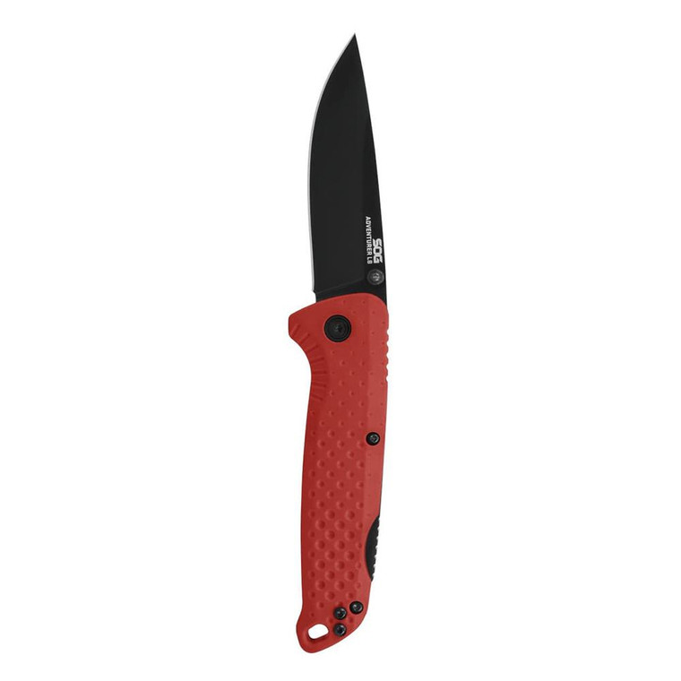 SOG Knives Adventurer LB Folding Knife 3" Drop Point Blade Red - SOG-13-11-07-43