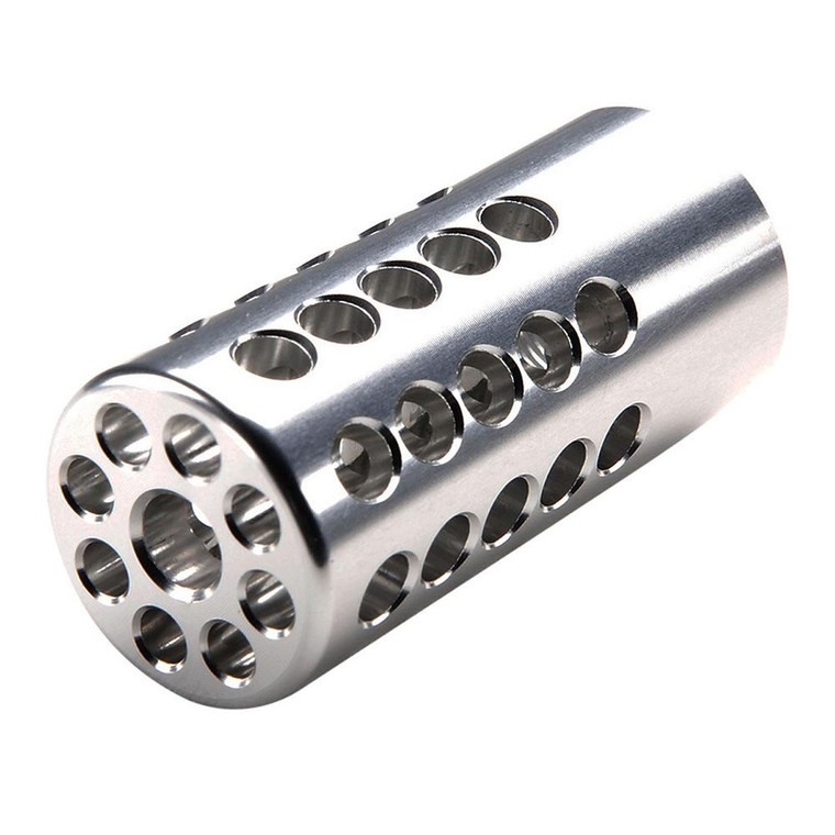 Tactical Solutions X-Ring Rifle Muzzle Compensator for Ruger 10/22 .22 LR .920" 1/2x28 Thread Silver - 1022CMP-SIL