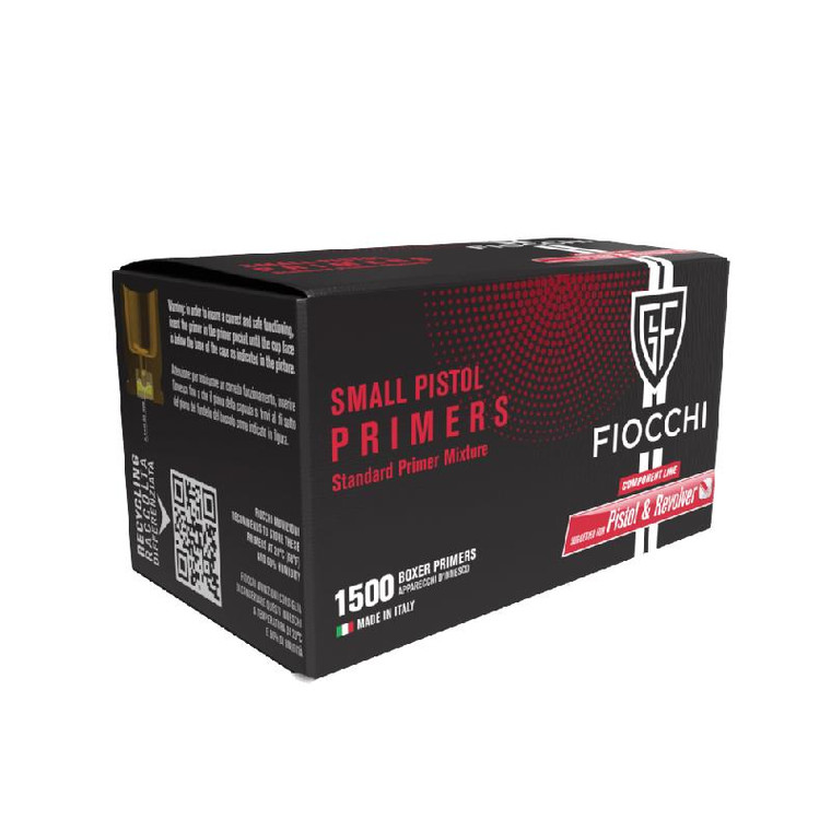 Fiocchi Small Pistol Primers - 1500/ct - PRSPFM