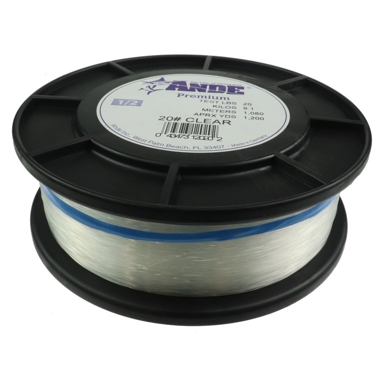 Ande Premium, 1/2lb Spool Clear 12lb