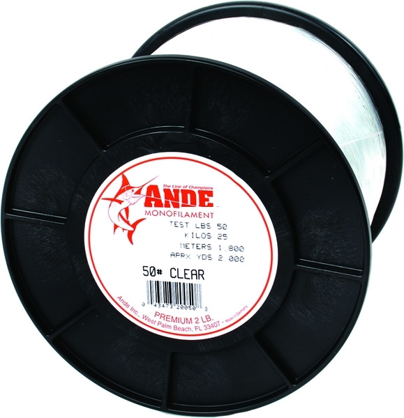 Ande Premium, 2lb Spool Clear 50lb