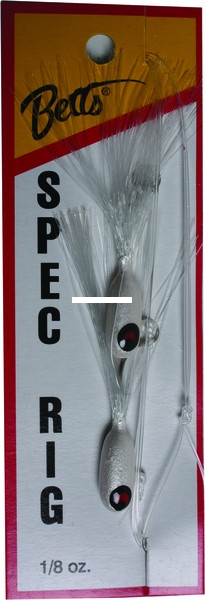 Betts Spec Rig, 1/8oz White/White 2pk