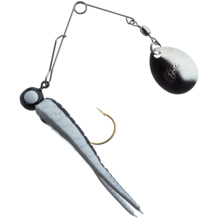 Betts Spin Split Tail, 1/16oz Wht/Blk Str 12/cd