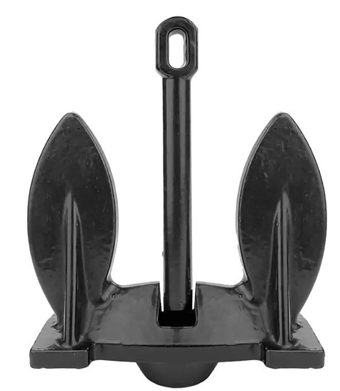 BOAT Navy Anchor, 15 lb Coated Black