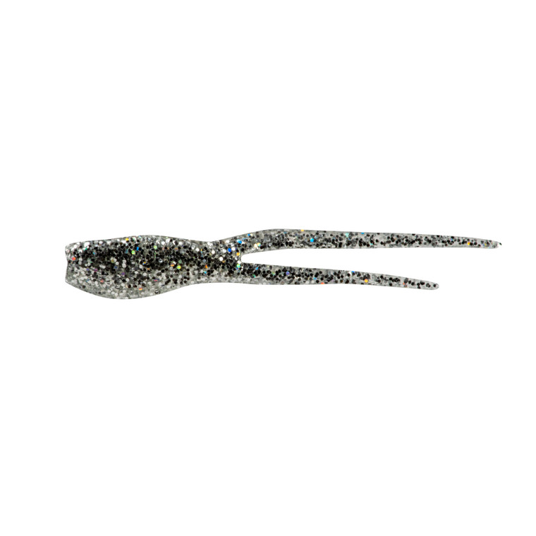 Bobby Garland Split Tail, 2'' Double Silver Rnbw 15pk