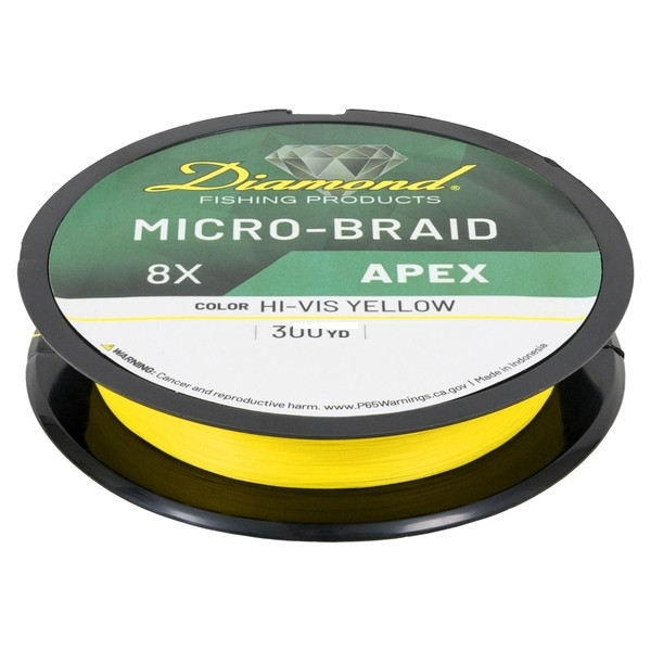 Diamond APEX Mcrbrd Solid 8x, 20lb 300yd Spool Yell