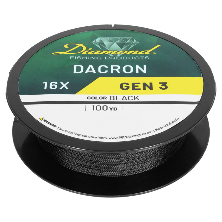 Diamond Dacron Gen 3, 200lb 100yd Spool Black