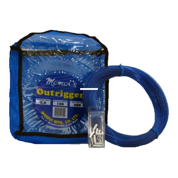 Diamond Outrigger Kit Nylon, 400lb;100ydCoil;20DSlvDrkBlu