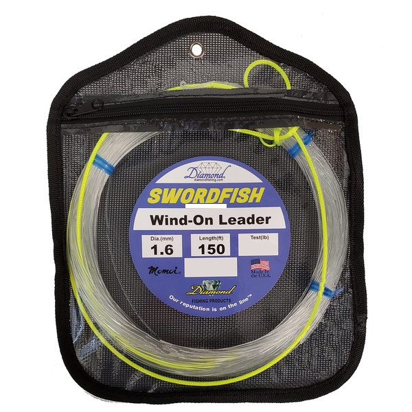 Diamond WindOn Ldr Swordfish, 300lb 150ft Smoke Blue